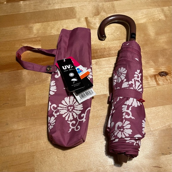 NWT Japan 35" Small/Petite Folding Umbrella - Compact 12" Travel Size - Picture 6 of 7